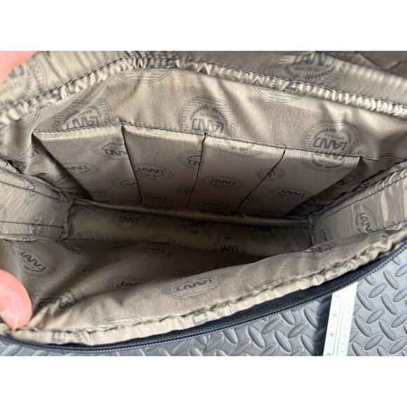 LAND Santa Fe Computer/Electronics Bag Leather Handle Rare Find 14" x 11.5" - Picture 6 of 7